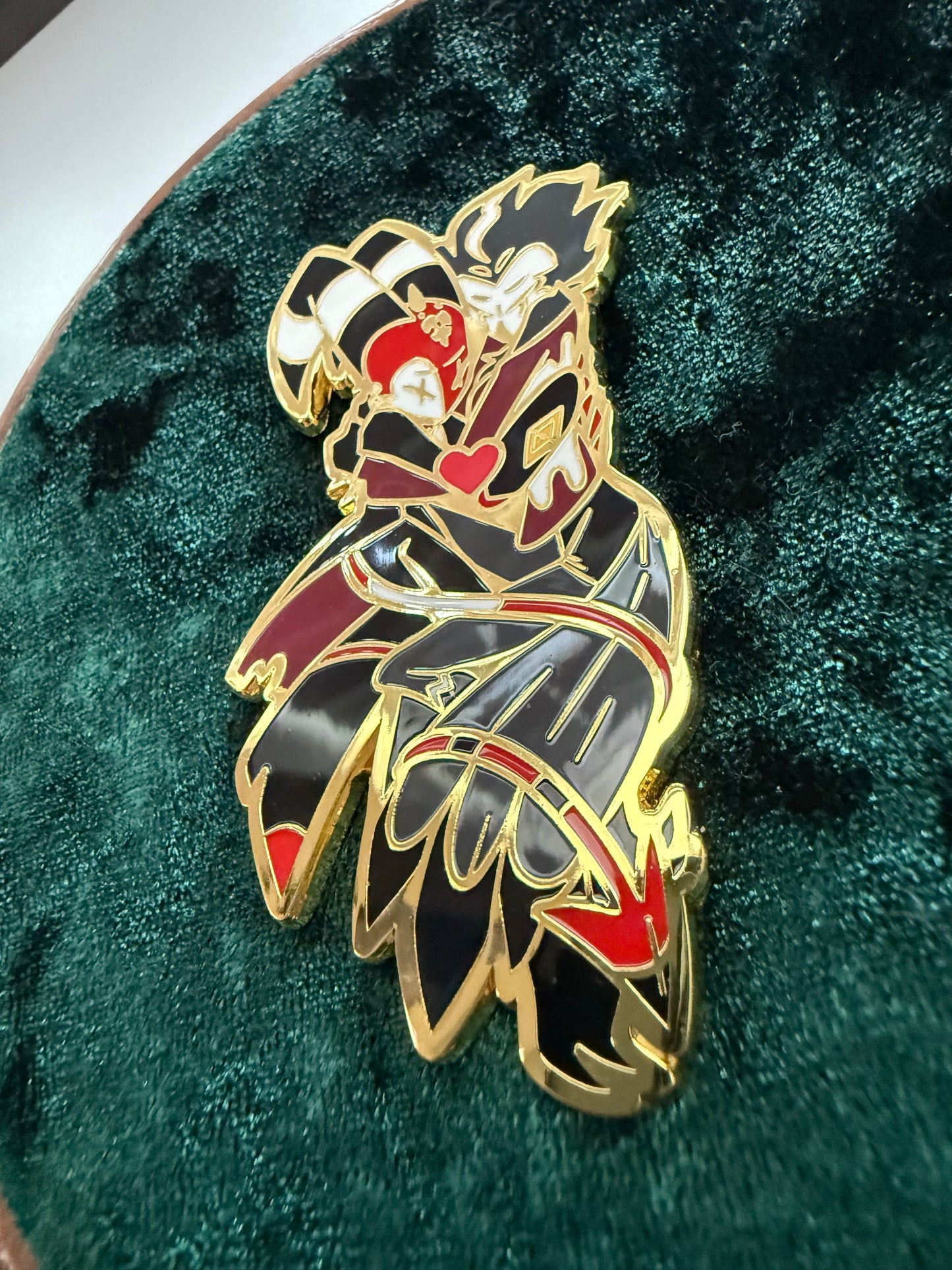 Golden Heart Enamel Pin