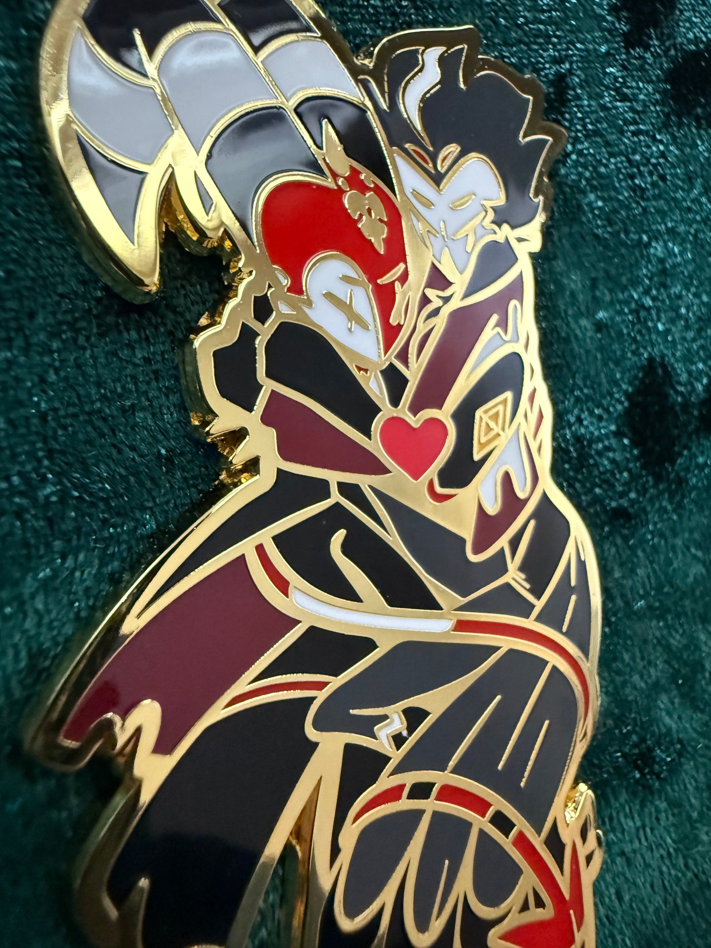 Golden Heart Enamel Pin