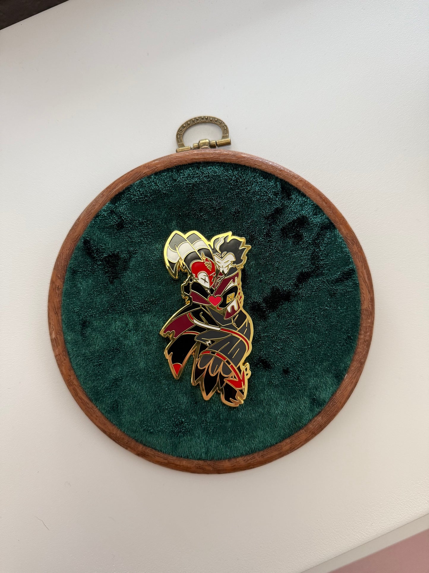 Golden Heart Enamel Pin