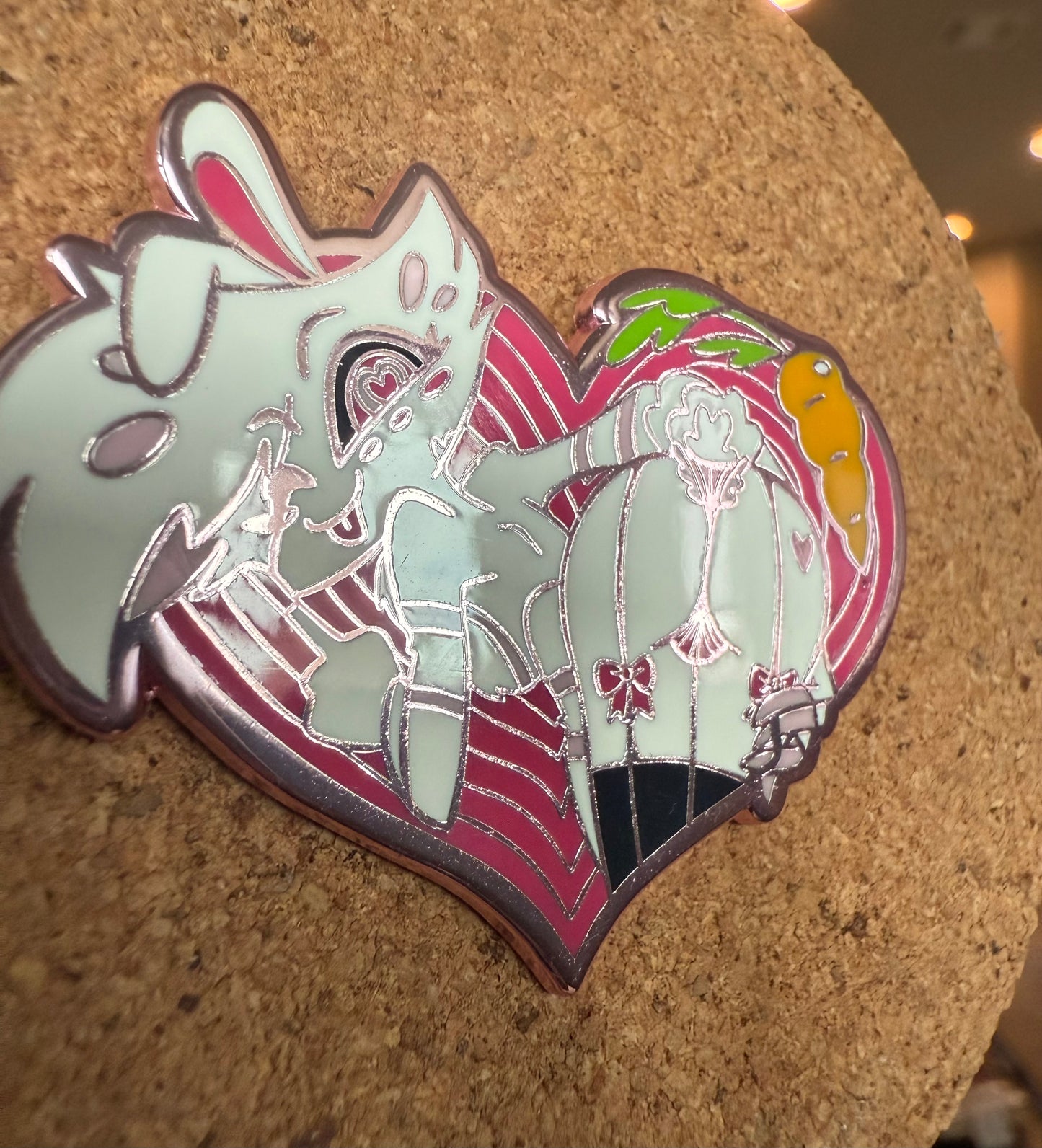 Bunny Spider Enamel Pin