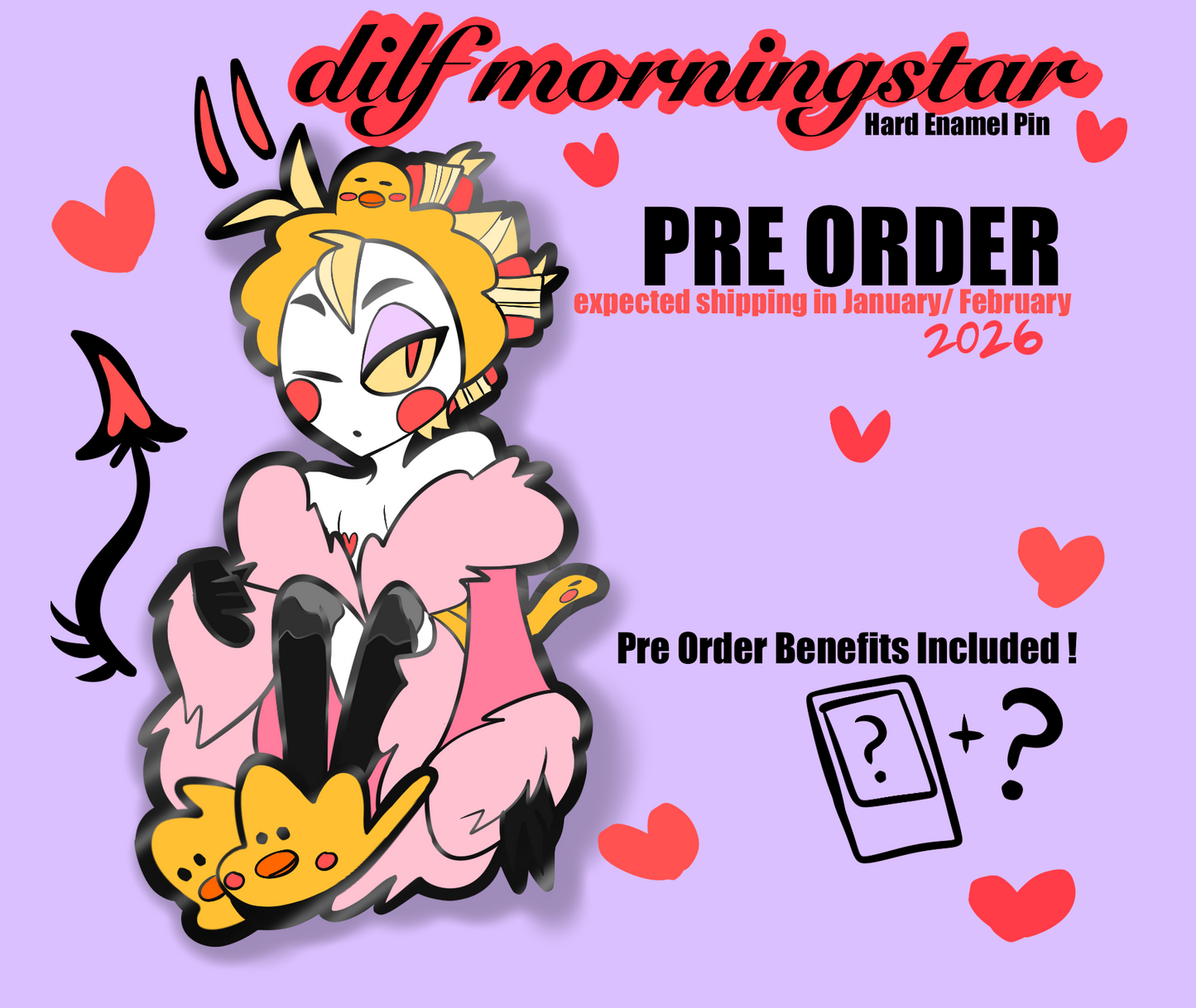 dilf morningstar Hard Enamel Pin PRE ORDER