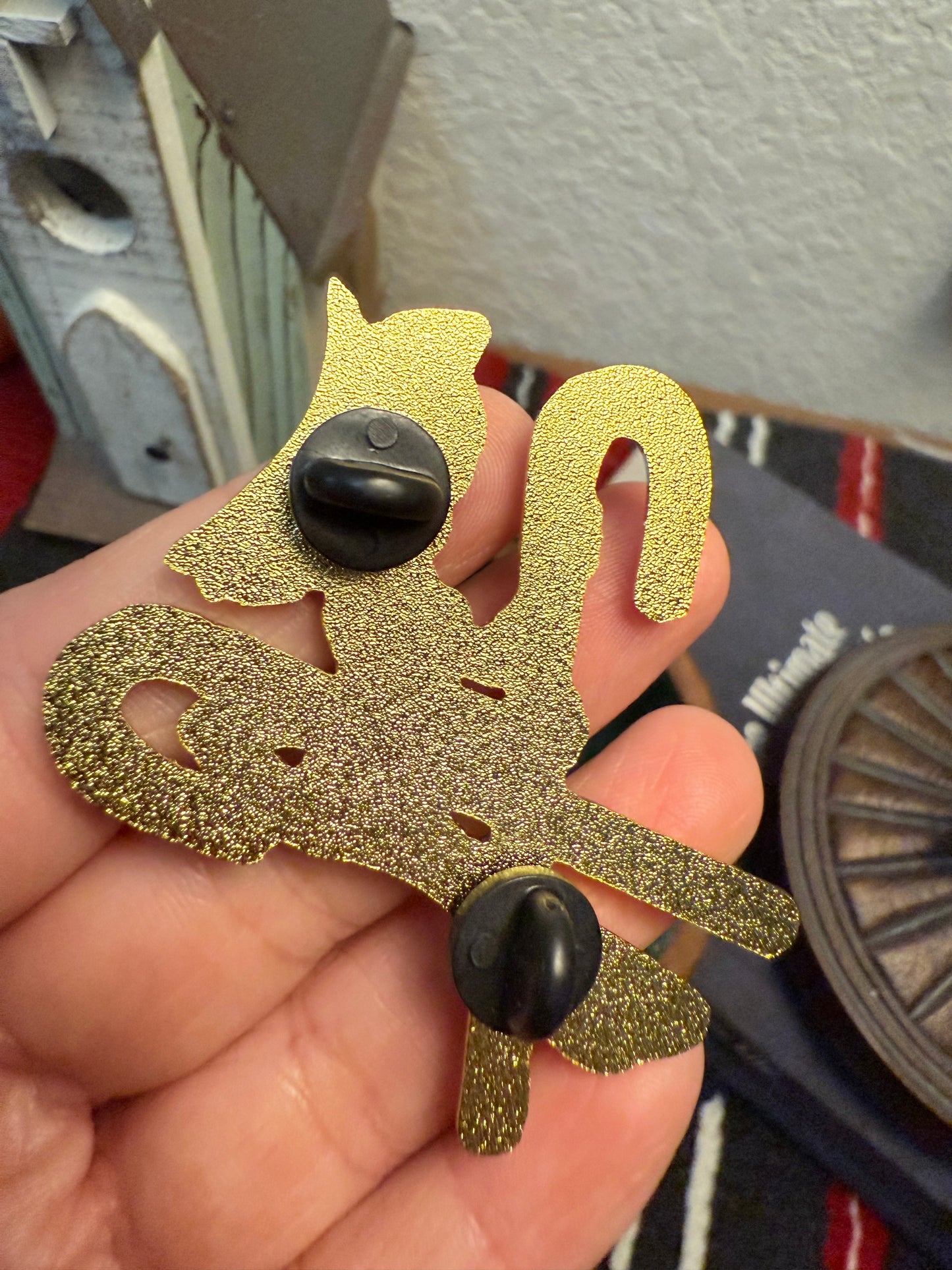 Candy Cane Spider Enamel Pin