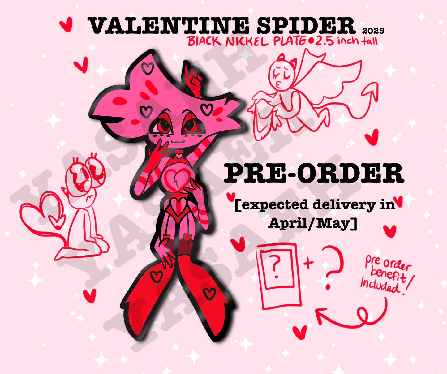 Valentine Spider Hard Enamel Pin