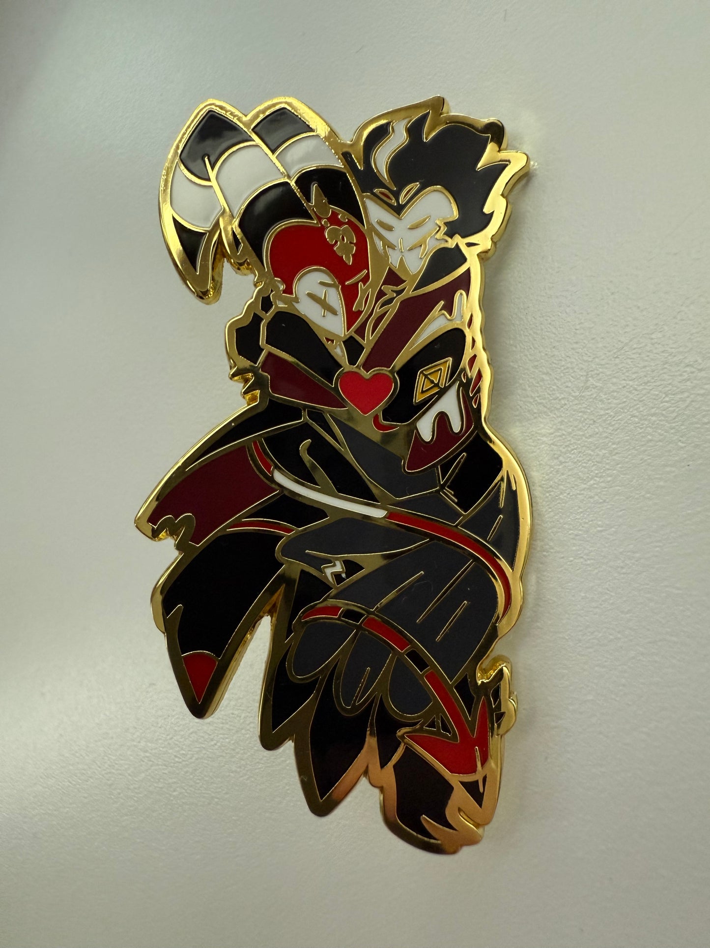 Golden Heart Enamel Pin