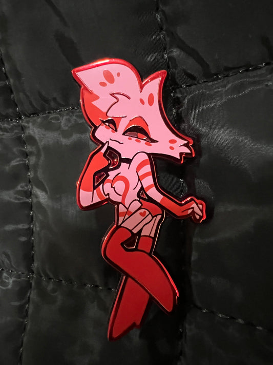 Pink & Red Spider Hard Enamel Pin