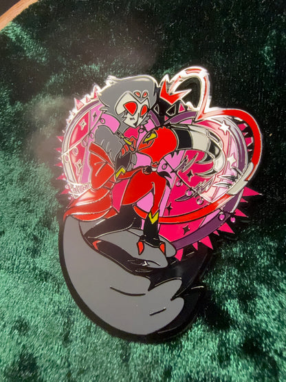 Hellish Love Hard Enamel Pin