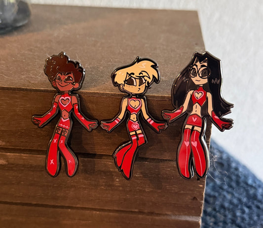 Valentine Boys Hard Enamel Pins A Grade