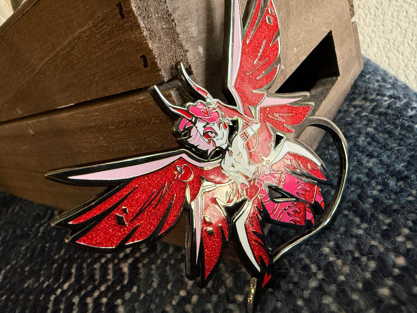 Pink Horse Club Fallen Angel Hard Enamel Pin A Grade