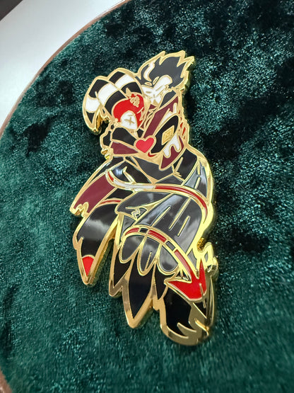 Golden Heart Enamel Pin