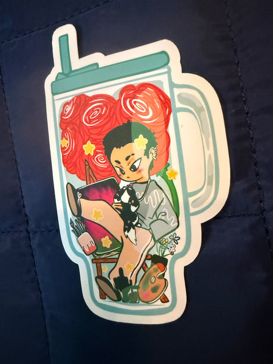 Cup of Hyunjin Sticker