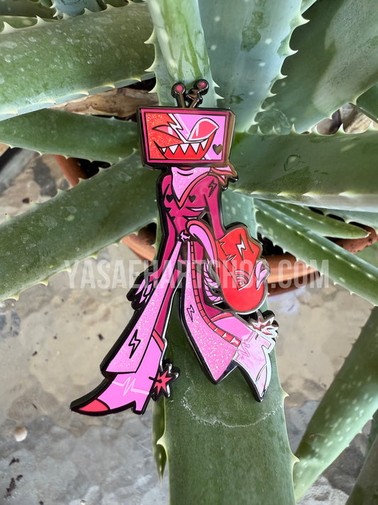 Pink Horse Club TV Hard Enamel Pin