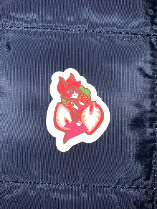 Strawberry Radio Deer Sticker