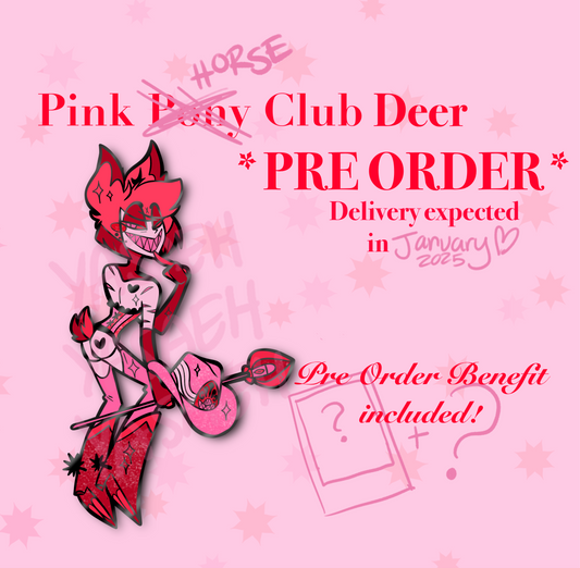 Pink Horse Club Deer Hard Enamel Pin PRE ORDER