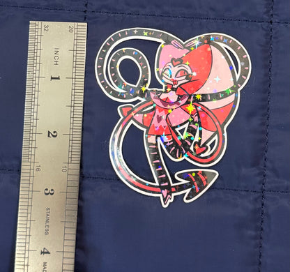 Pink & Red Fizz Holographic Sticker