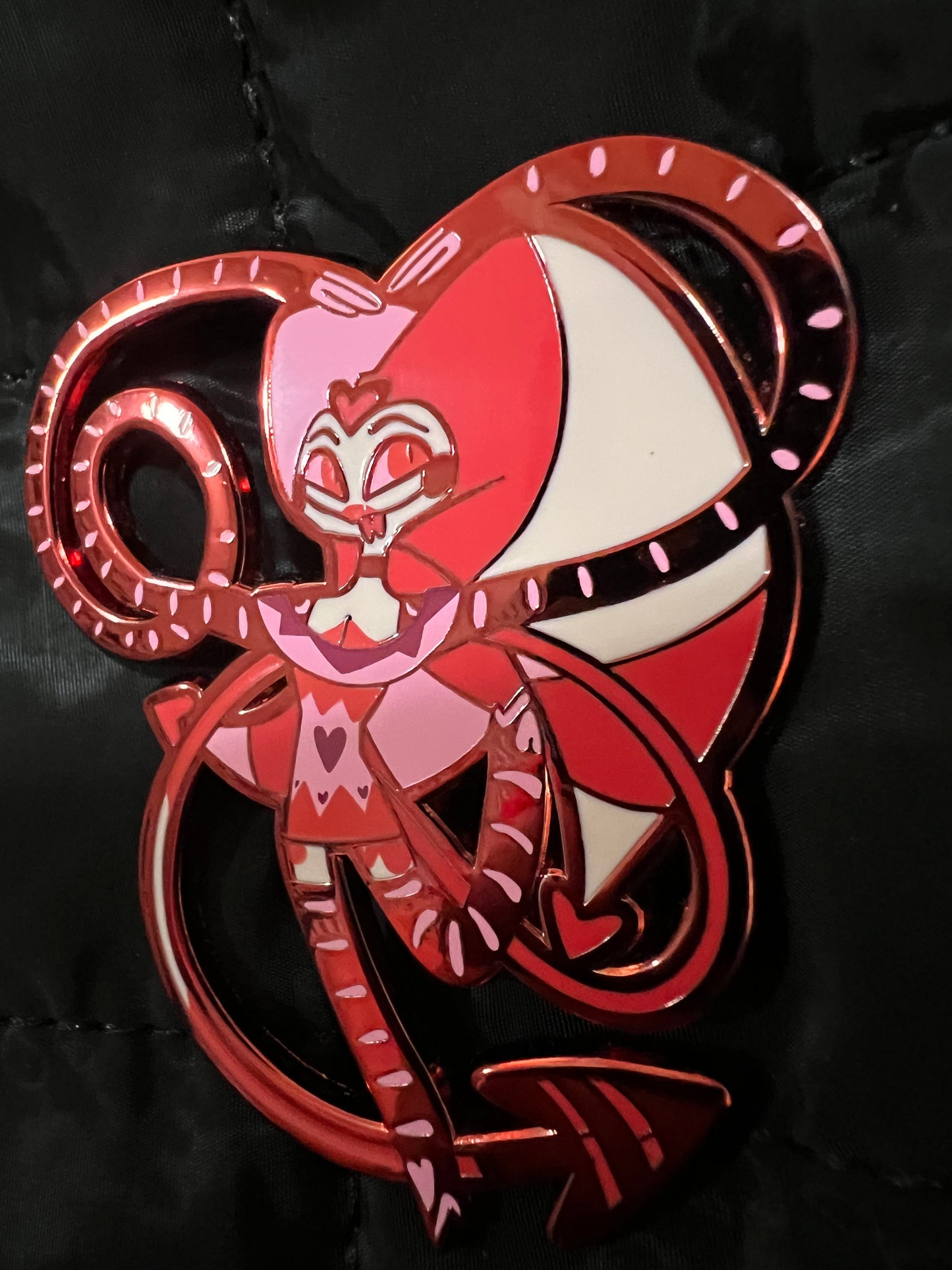 Pink & Red Jester Hard Enamel Pin