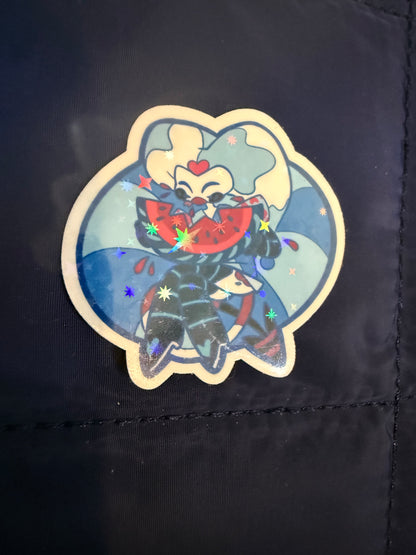Watermelon Fizz Holographic Sticker
