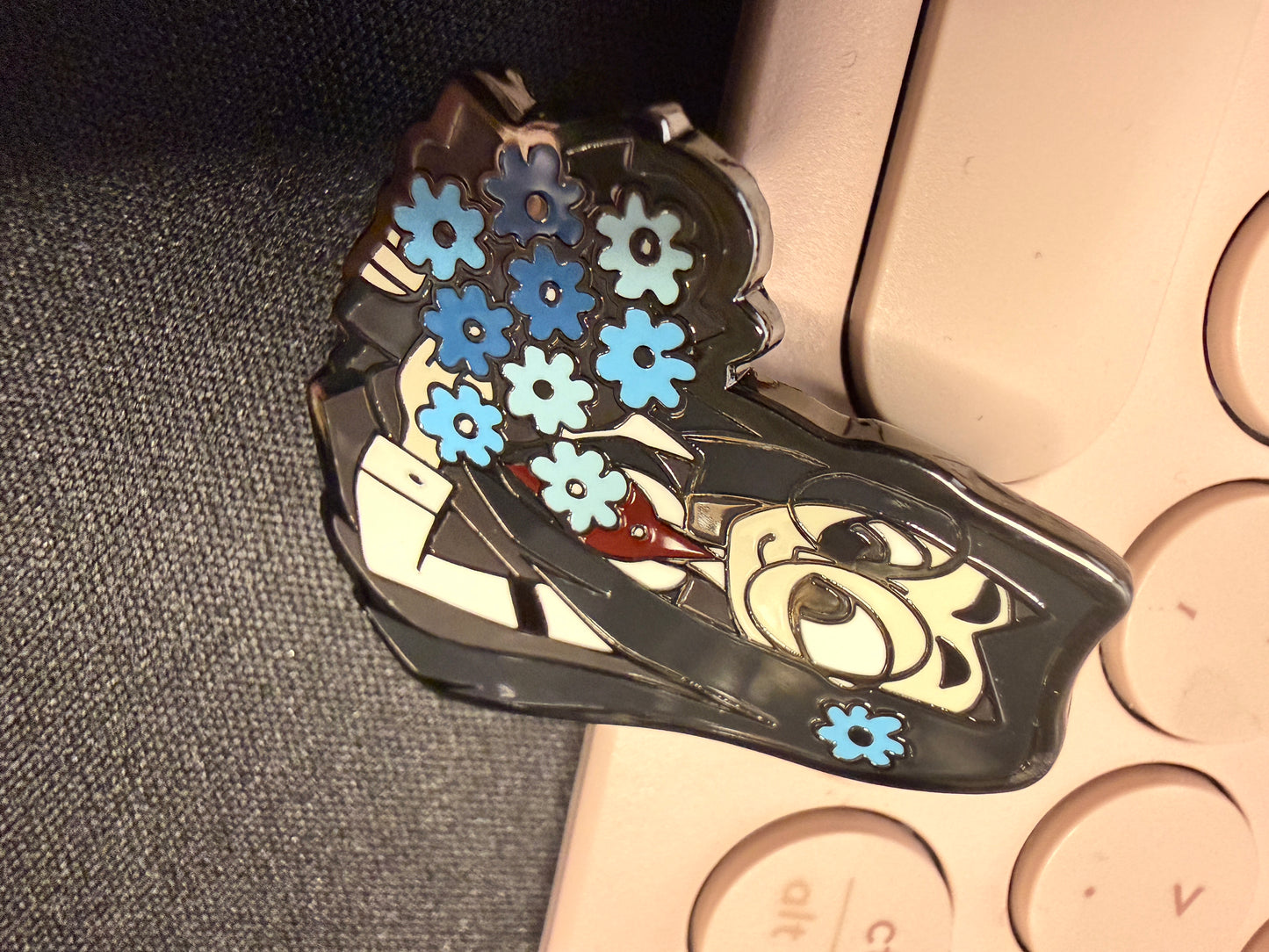 Blue Flower Pentious Hard Enamel Pin A Grade