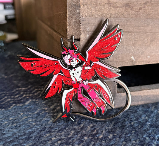 Pink Horse Club Fallen Angel Hard Enamel Pin A Grade