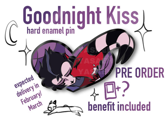 Goodnight Kiss Hard Enamel Pin PRE ORDER