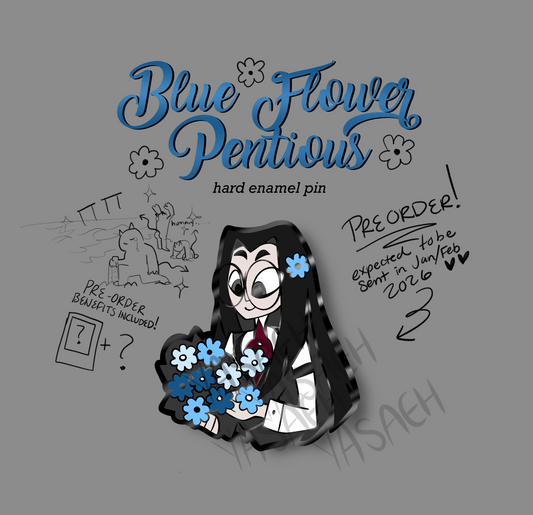 Blue Flower Pentious Hard Enamel Pin PRE ORDER