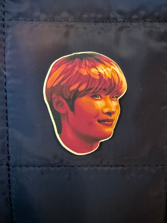 Lee Know Purple & Orange Head Sticker