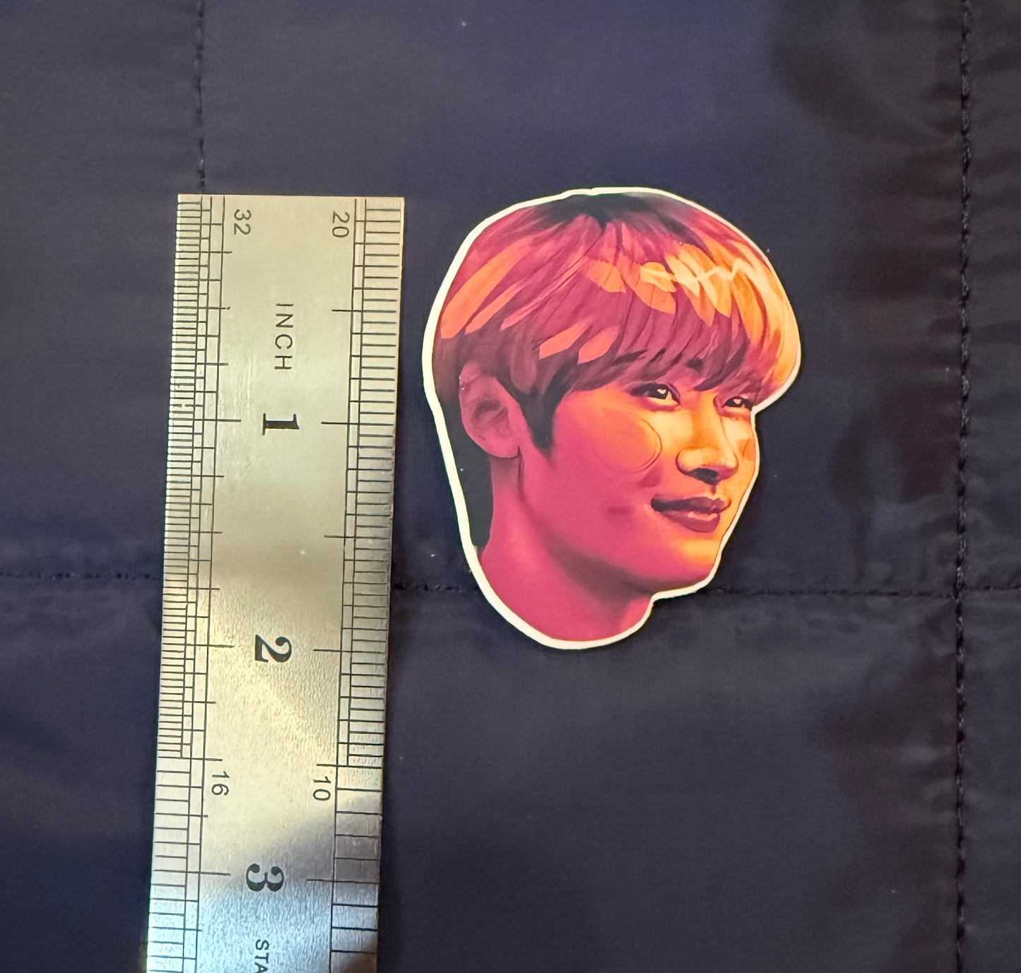 Lee Know Purple & Orange Head Sticker