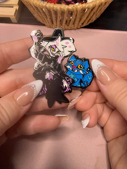 IDOL SPIDER & BLUE SPIRIT PIG Hard Enamel Pin Set A-Grade