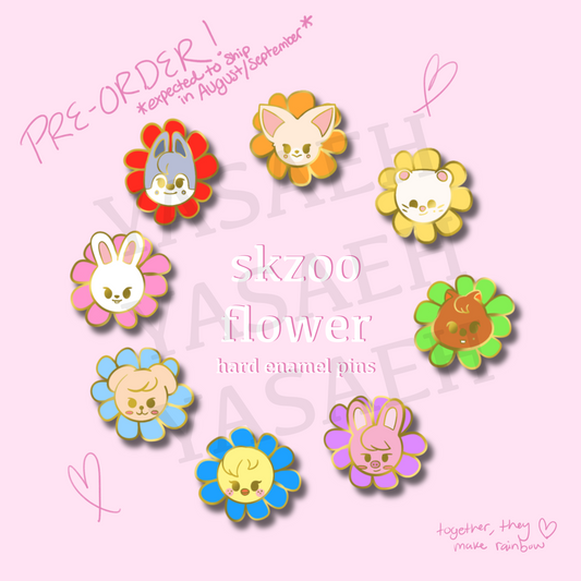 SKZOO Flower Hard Enamel Pins PRE ORDER