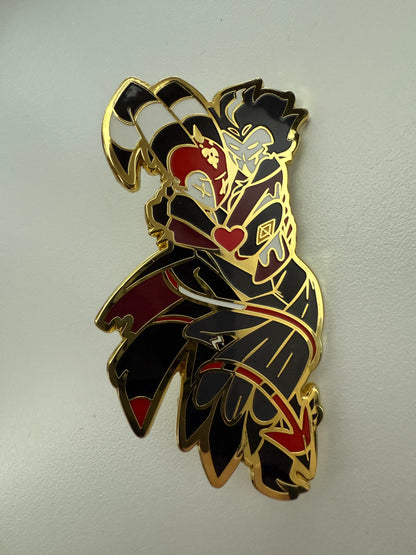 Golden Heart Enamel Pin