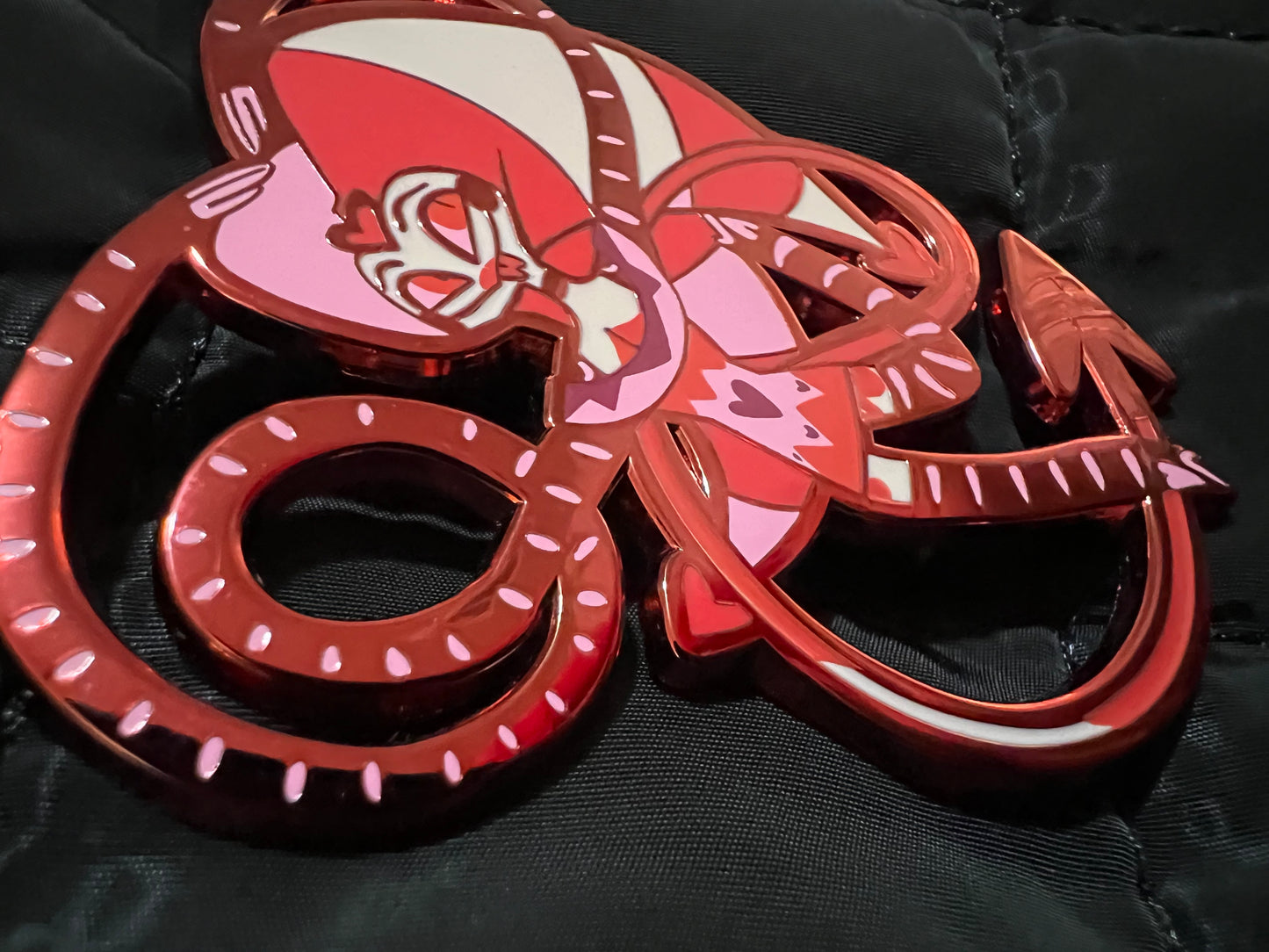 Pink & Red Jester Hard Enamel Pin