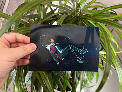 floating star boy Glossy Print 4x6