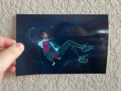 floating star boy Glossy Print 4x6