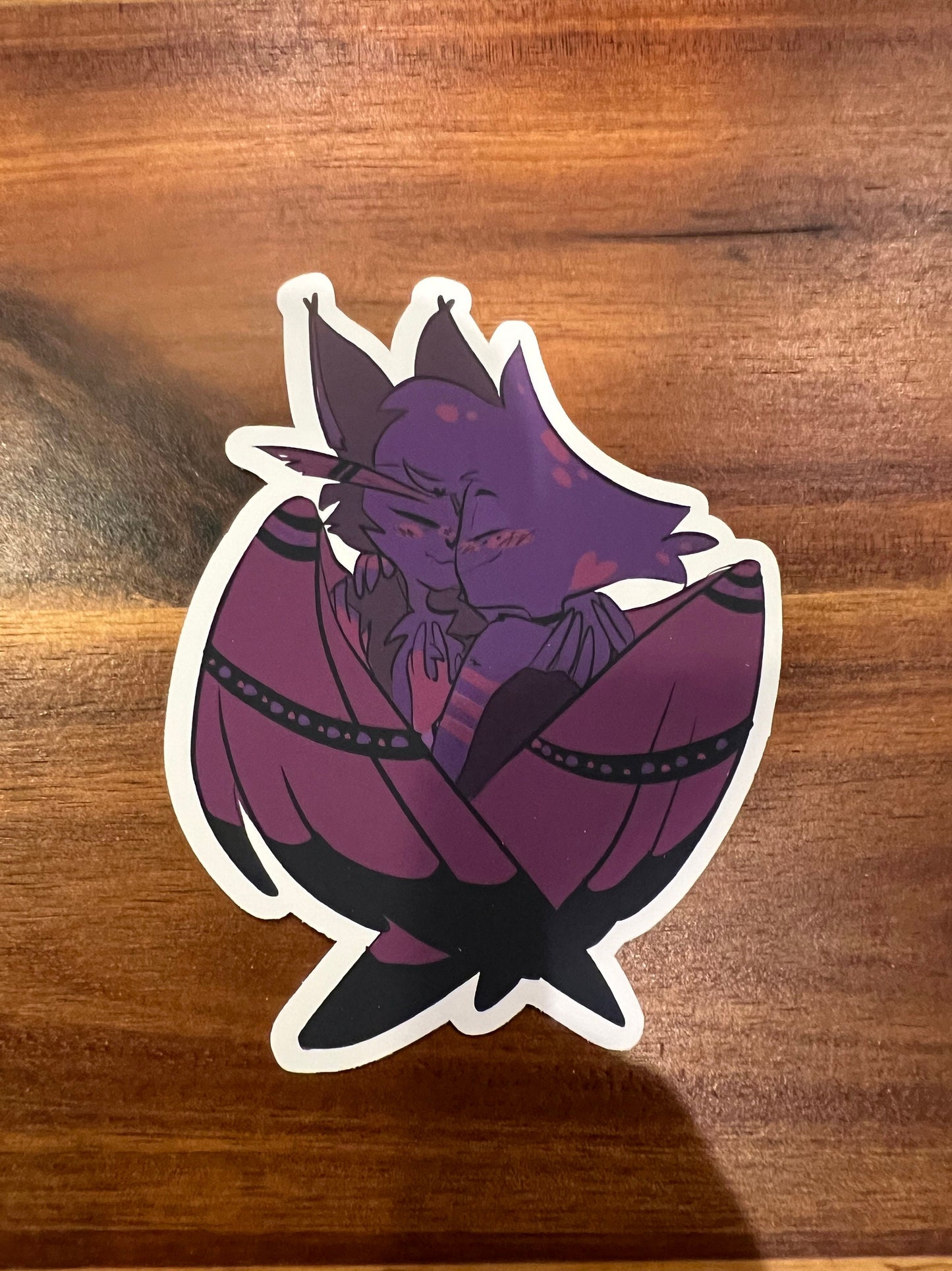 Purple Spider Cat Sticker