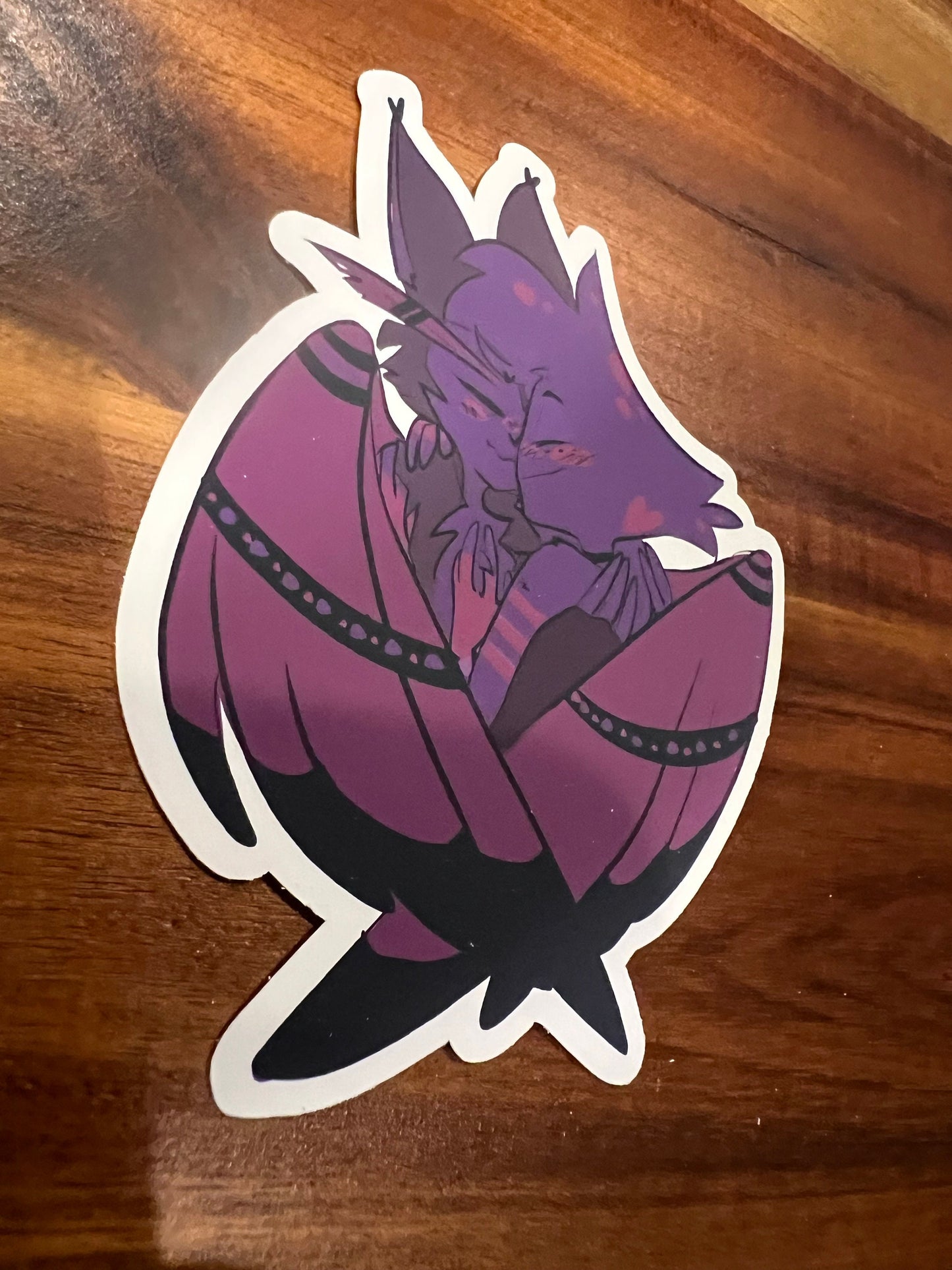 Purple Spider Cat Sticker