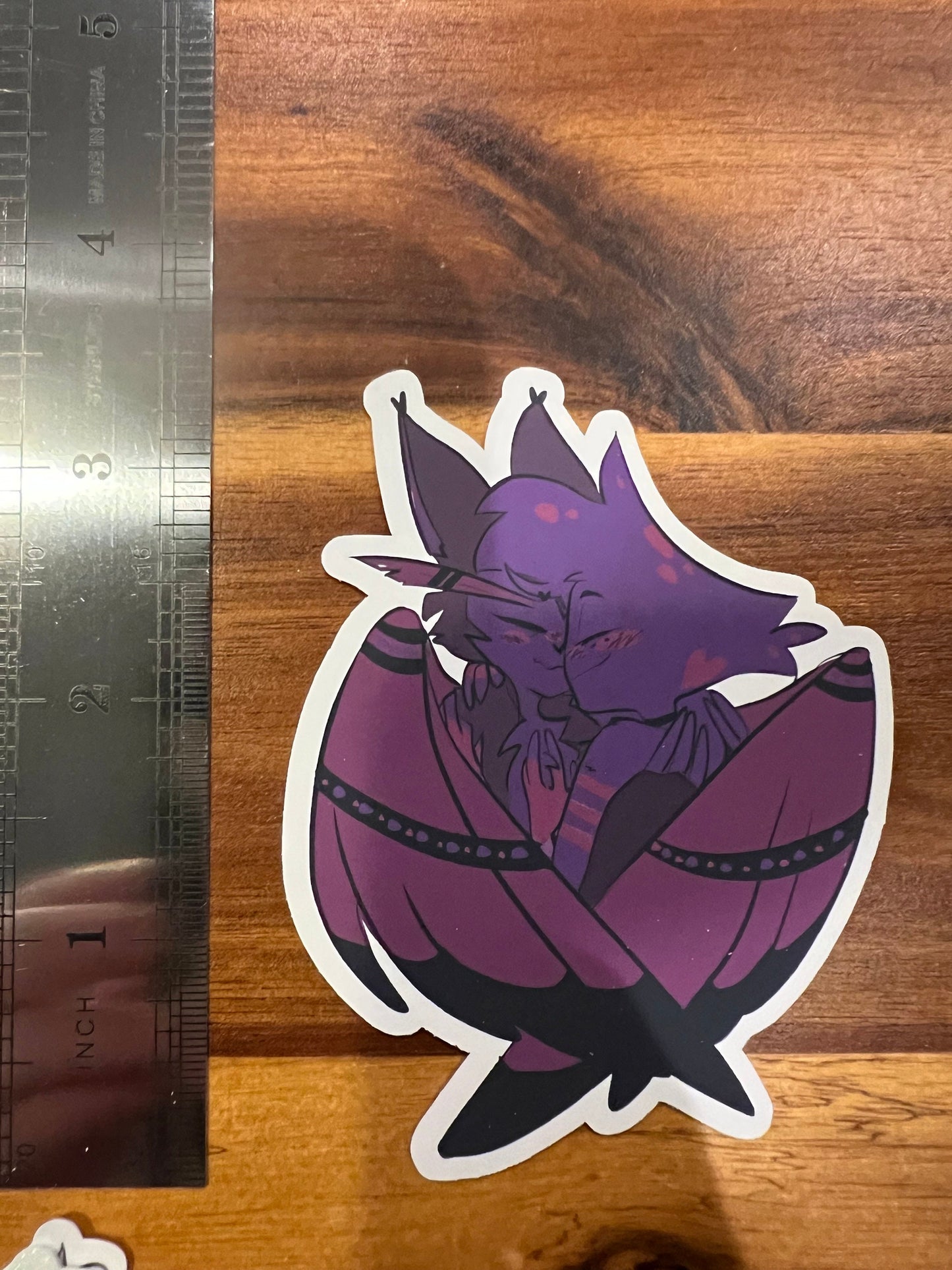 Purple Spider Cat Sticker