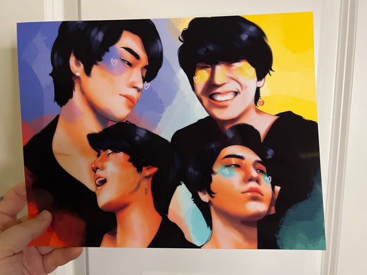 Colorful hue hannie ~ glossy print