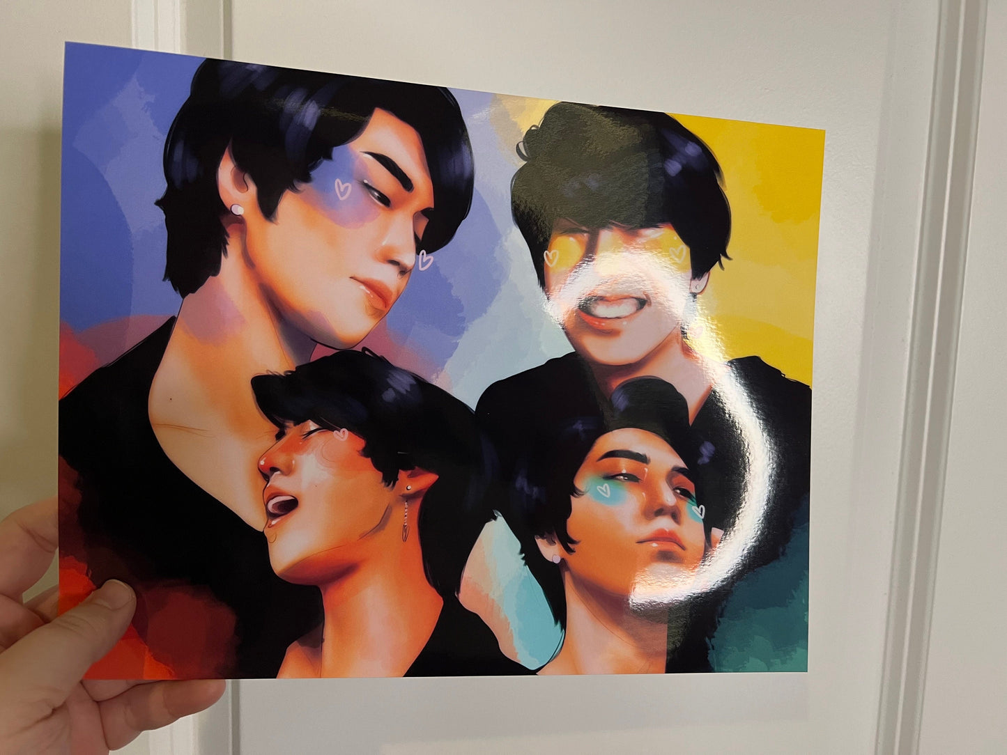 Colorful hue hannie ~ glossy print