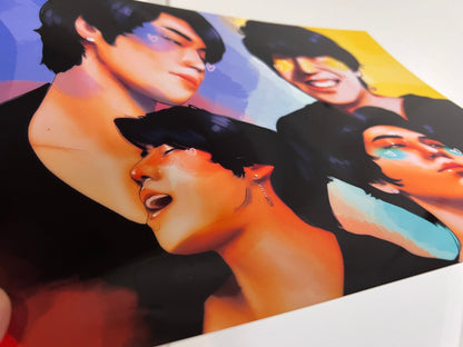 Colorful hue hannie ~ glossy print