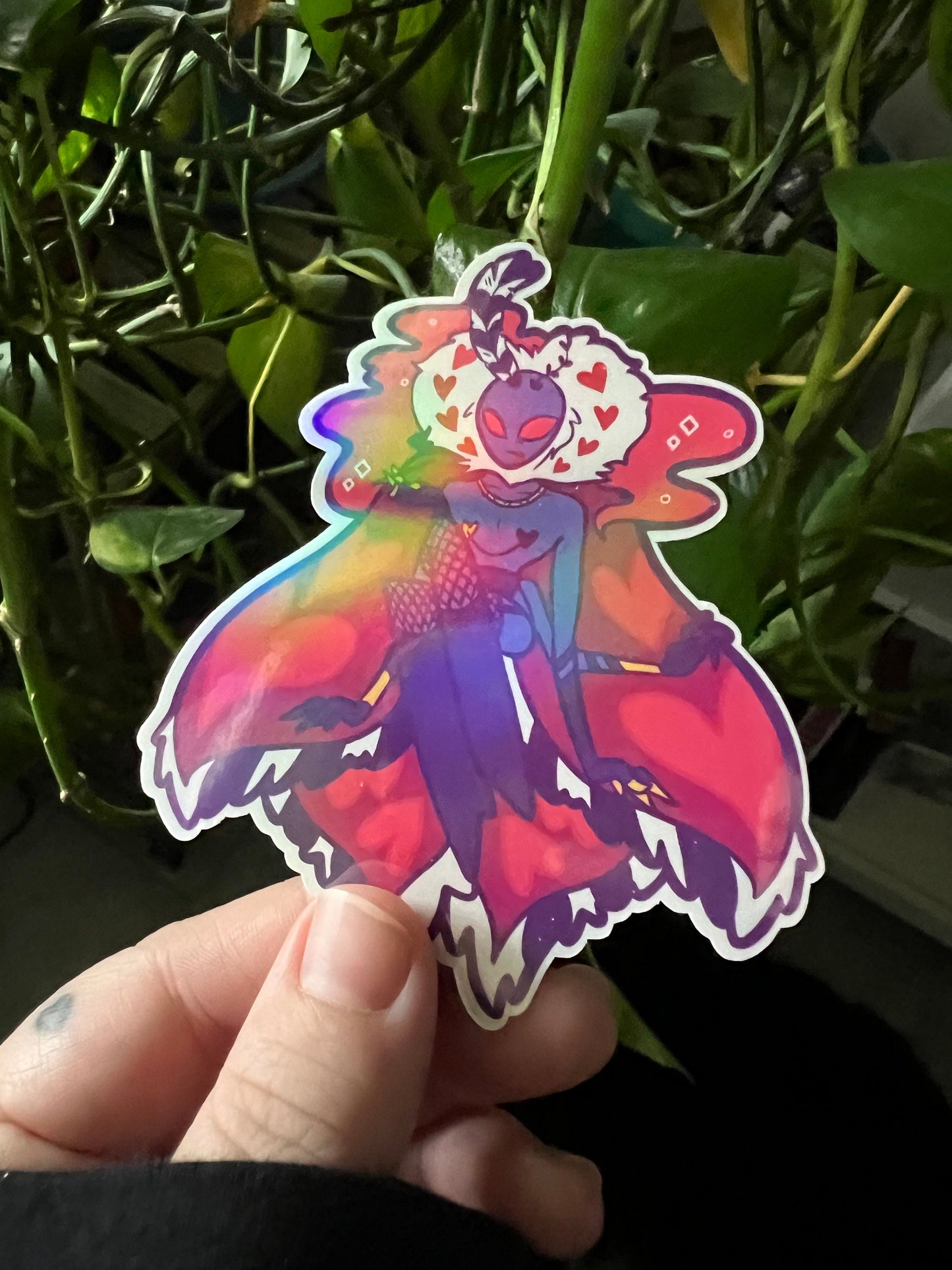 holographic lamp lover sticker