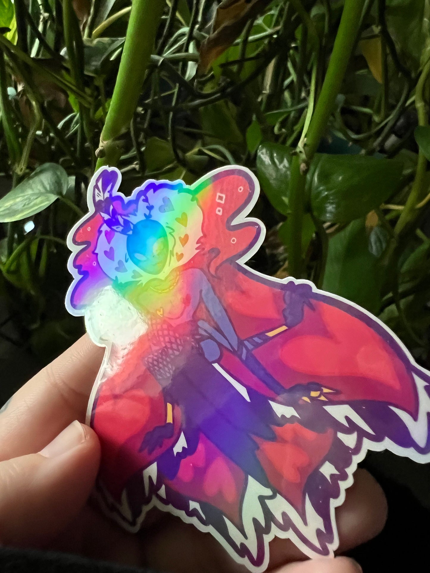 holographic lamp lover sticker