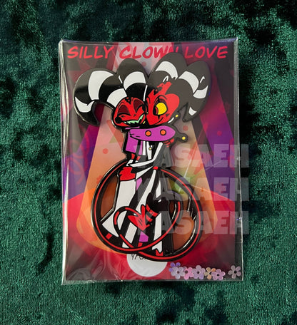 Silly Clown Love Enamel Pin