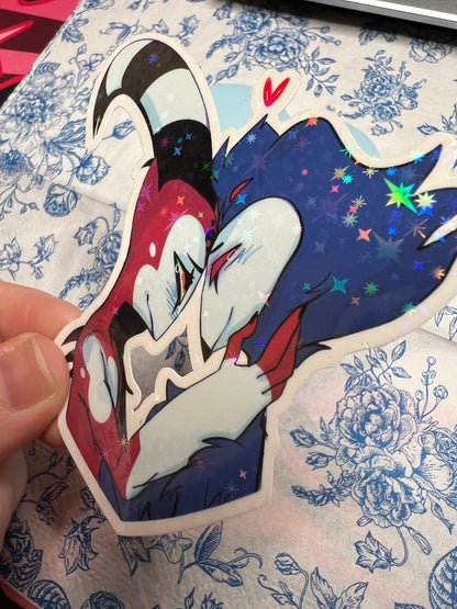 starry demon love sticker