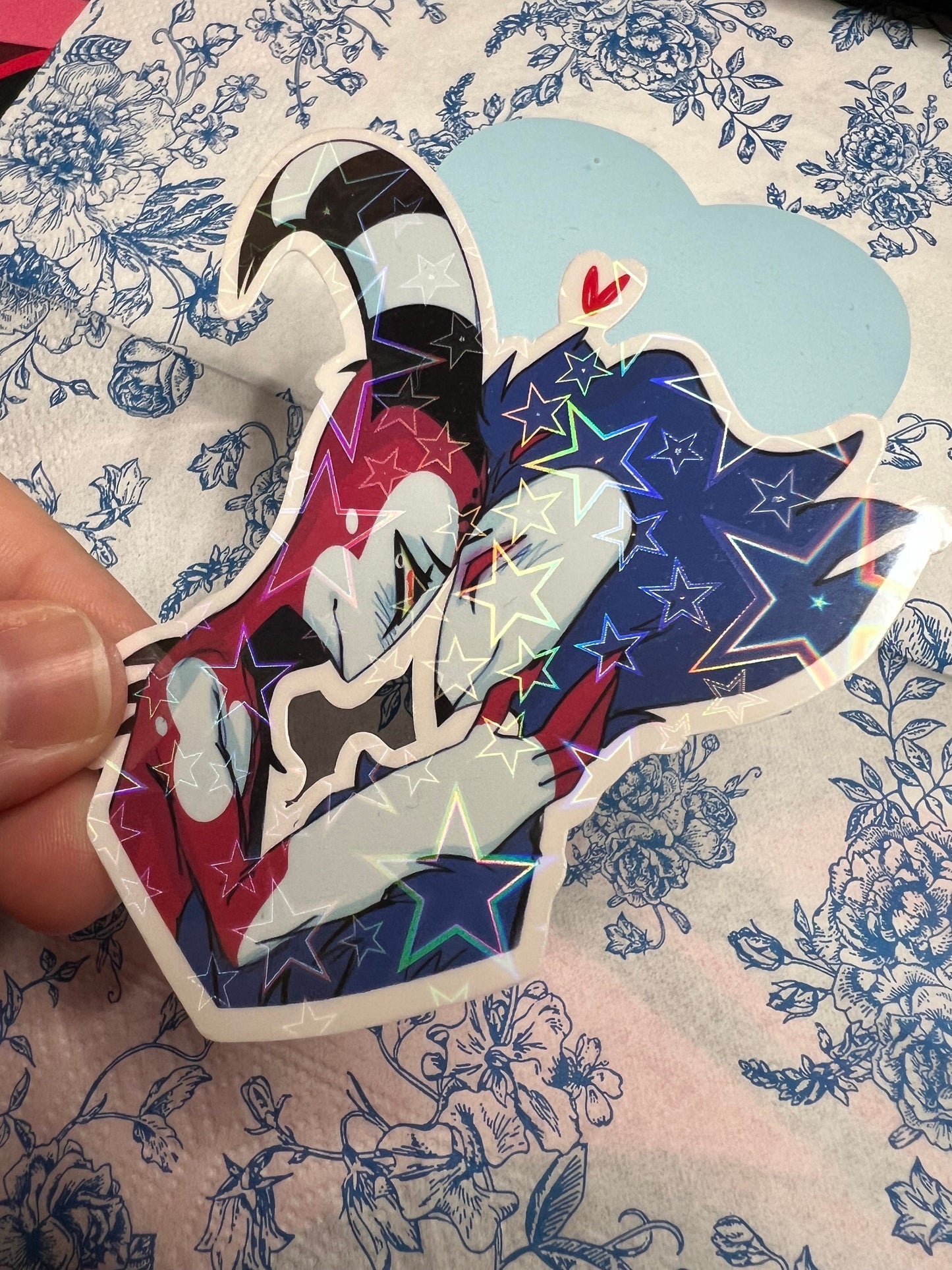 starry demon love sticker