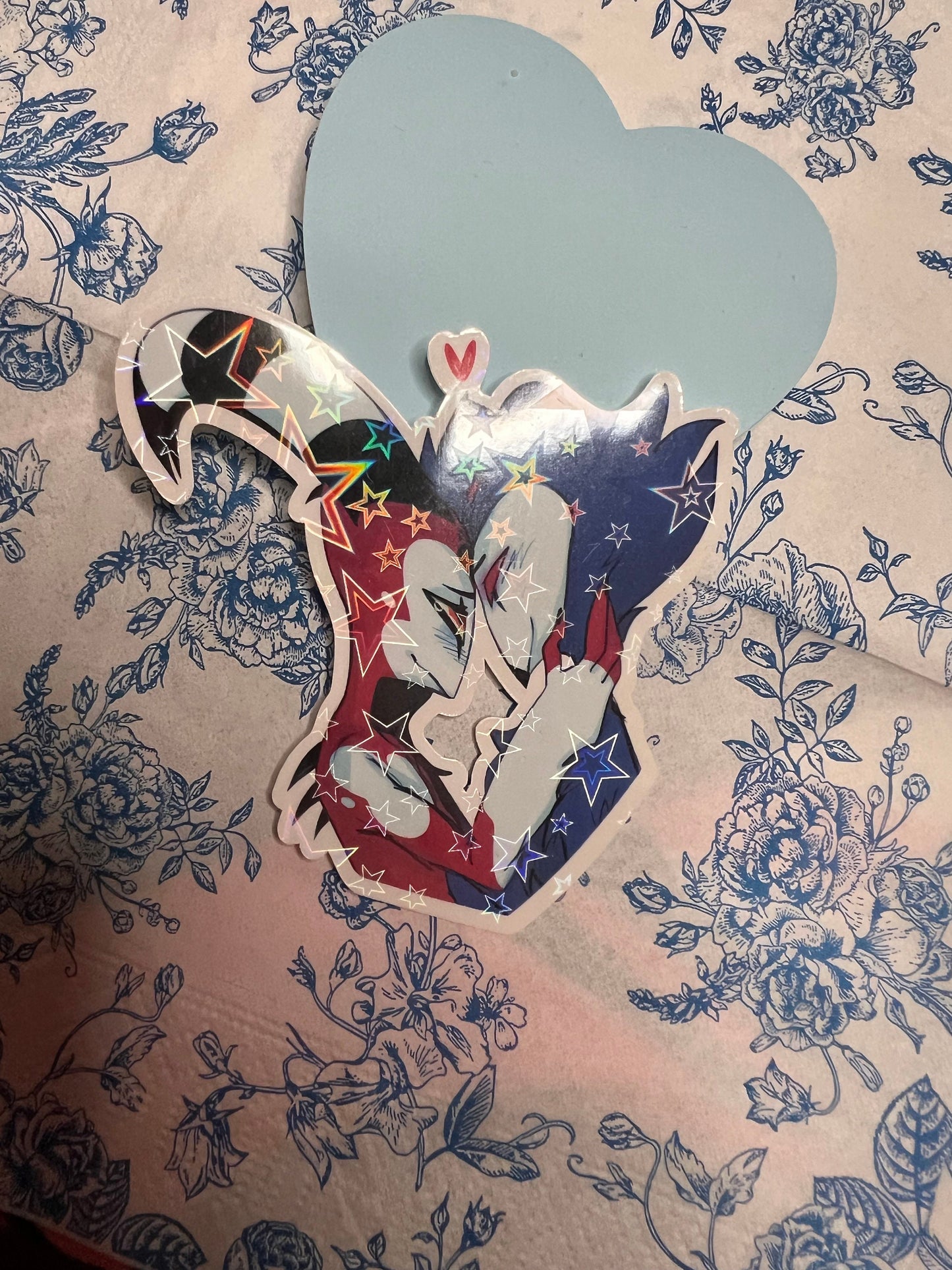 starry demon love sticker