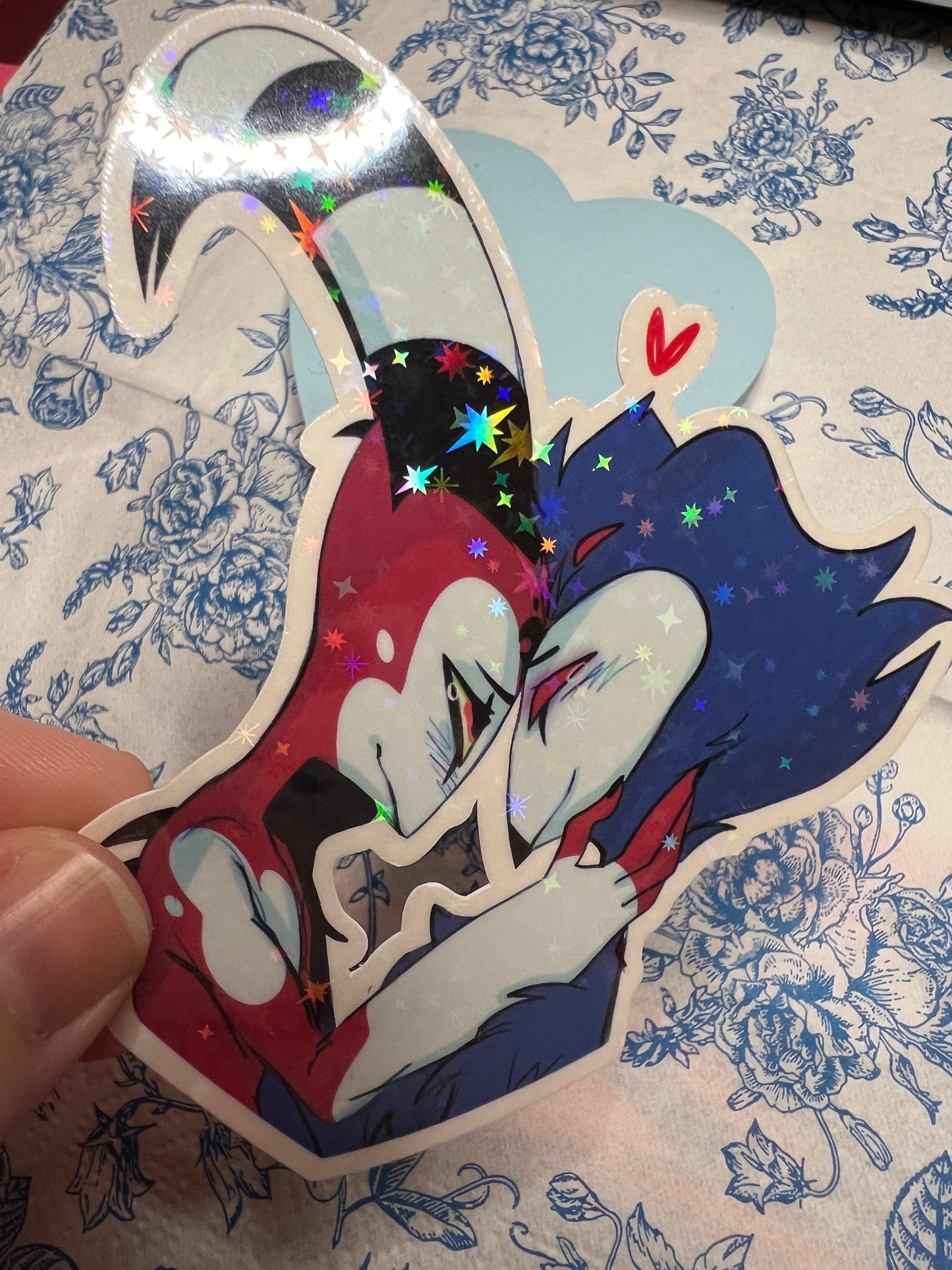 starry demon love sticker