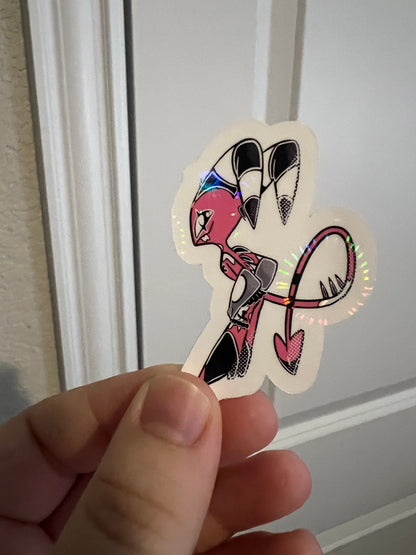 Cute Little Imp Holographic Sticker