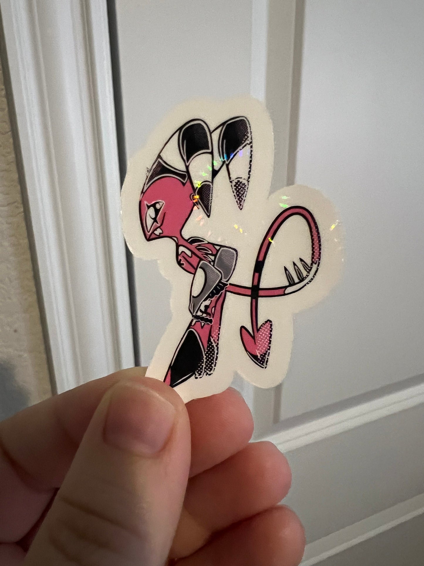 Cute Little Imp Holographic Sticker