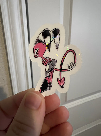 Cute Little Imp Holographic Sticker