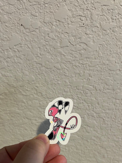 Cute Little Imp Holographic Sticker