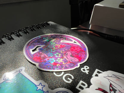 Purple Heart Fizz Holographic Sticker